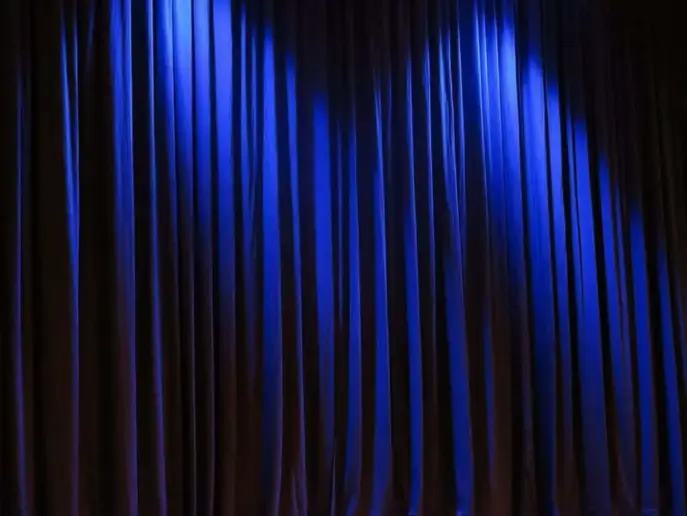 A Blue Blackout Curtain.