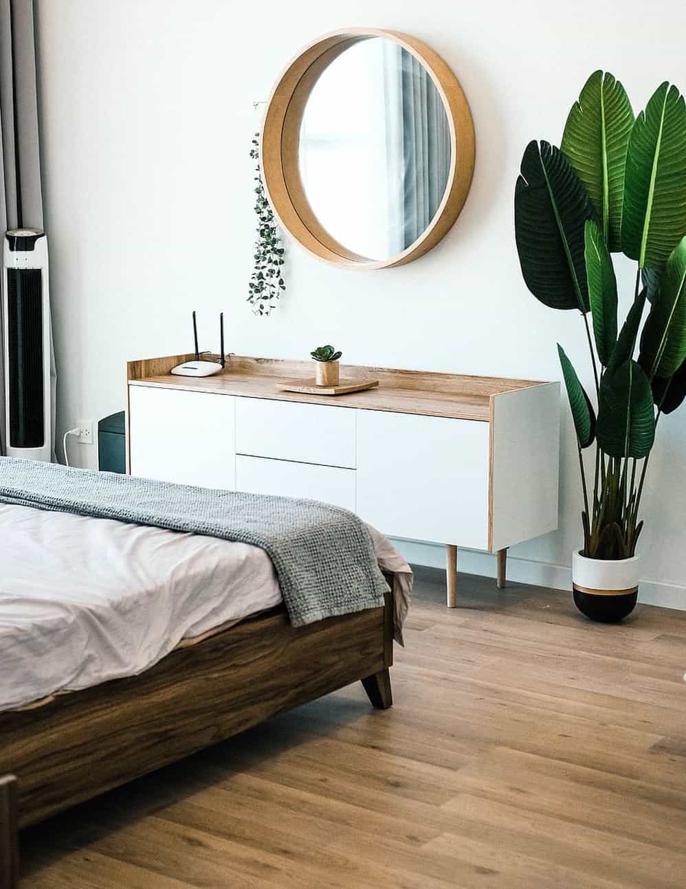 Dresser in a bedroom.