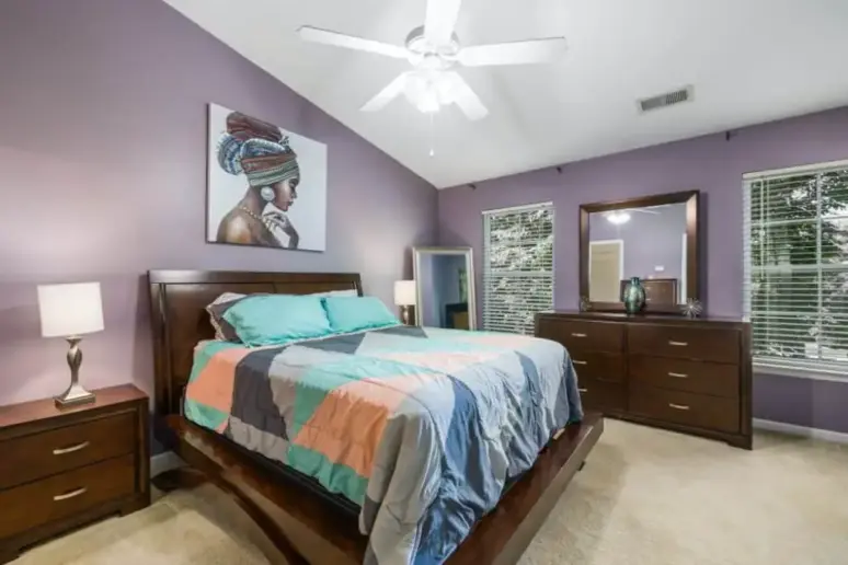 Bedroom with dresser.