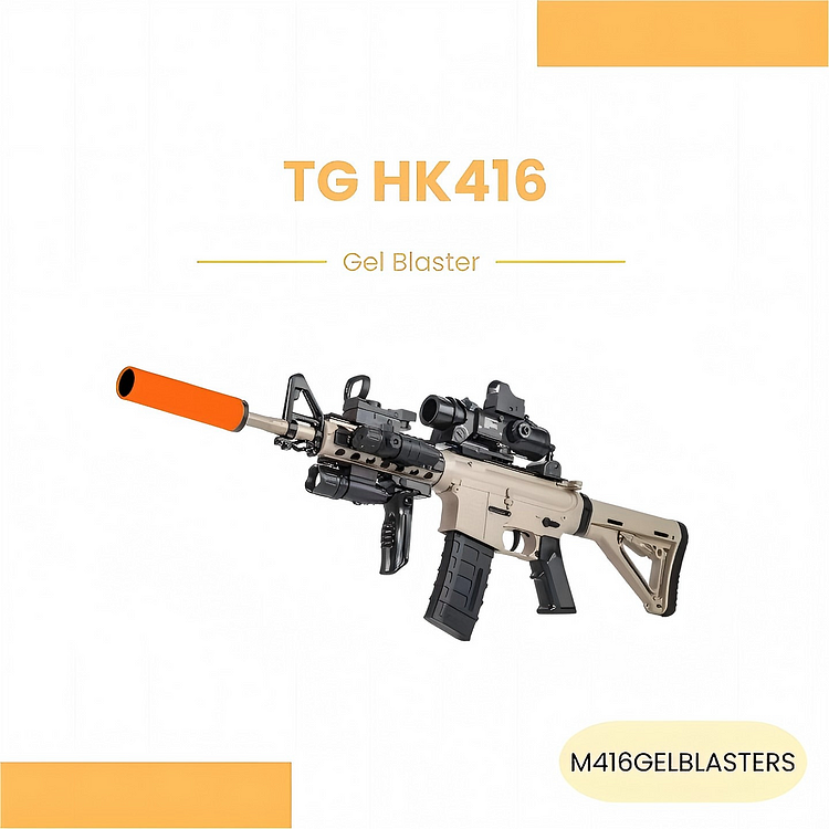 TG HK416 Gel Ball Blaster – 20m Range Tactical Rifle