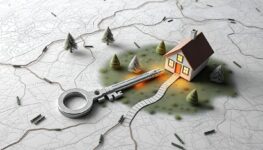 A key and a house on a mapAI-generated content may be incorrect.