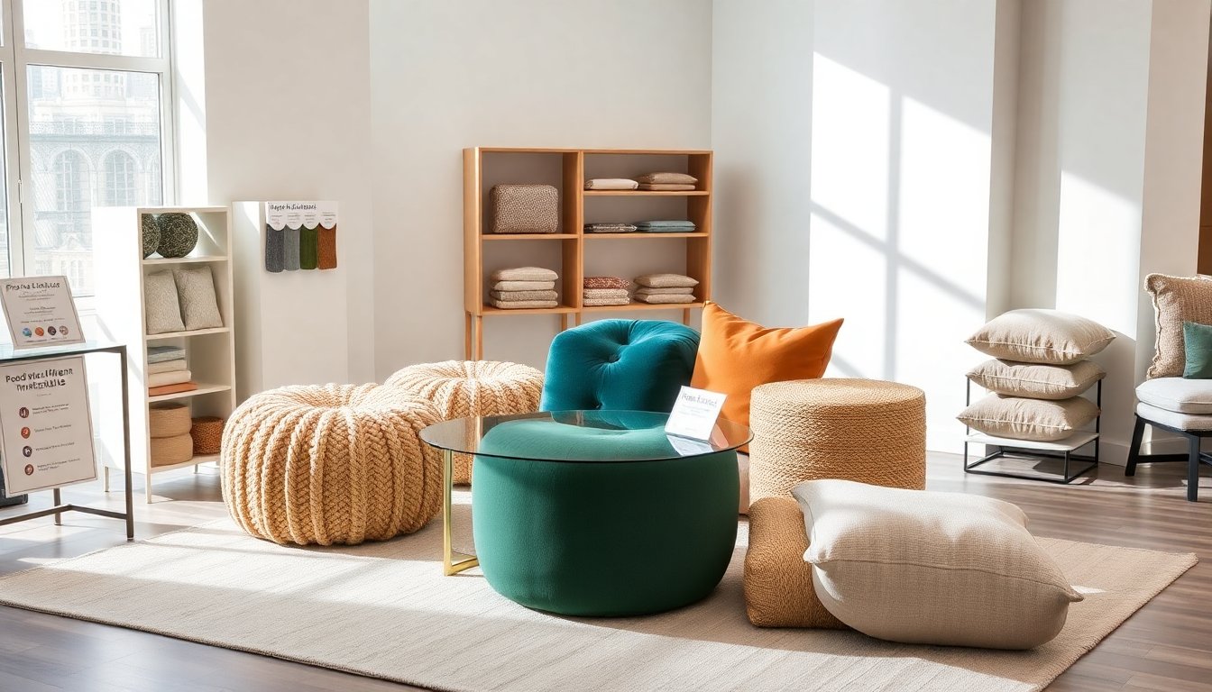 poufs made different materials most myinteriorpalace